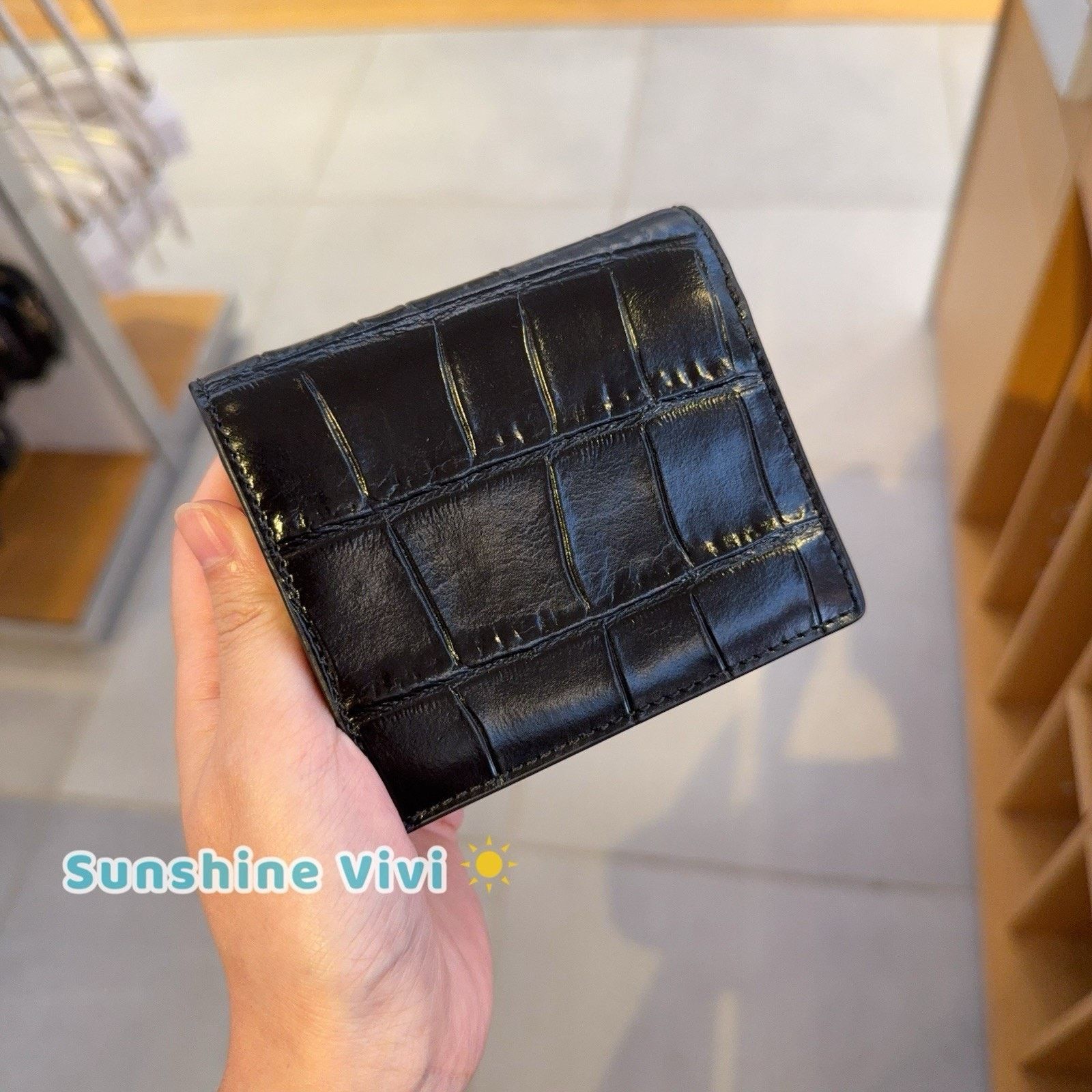 Coach NWT Coach Snap Wallet Crocodile-embossed leather C6092 Size ONE SIZE - 3 Thumbnail