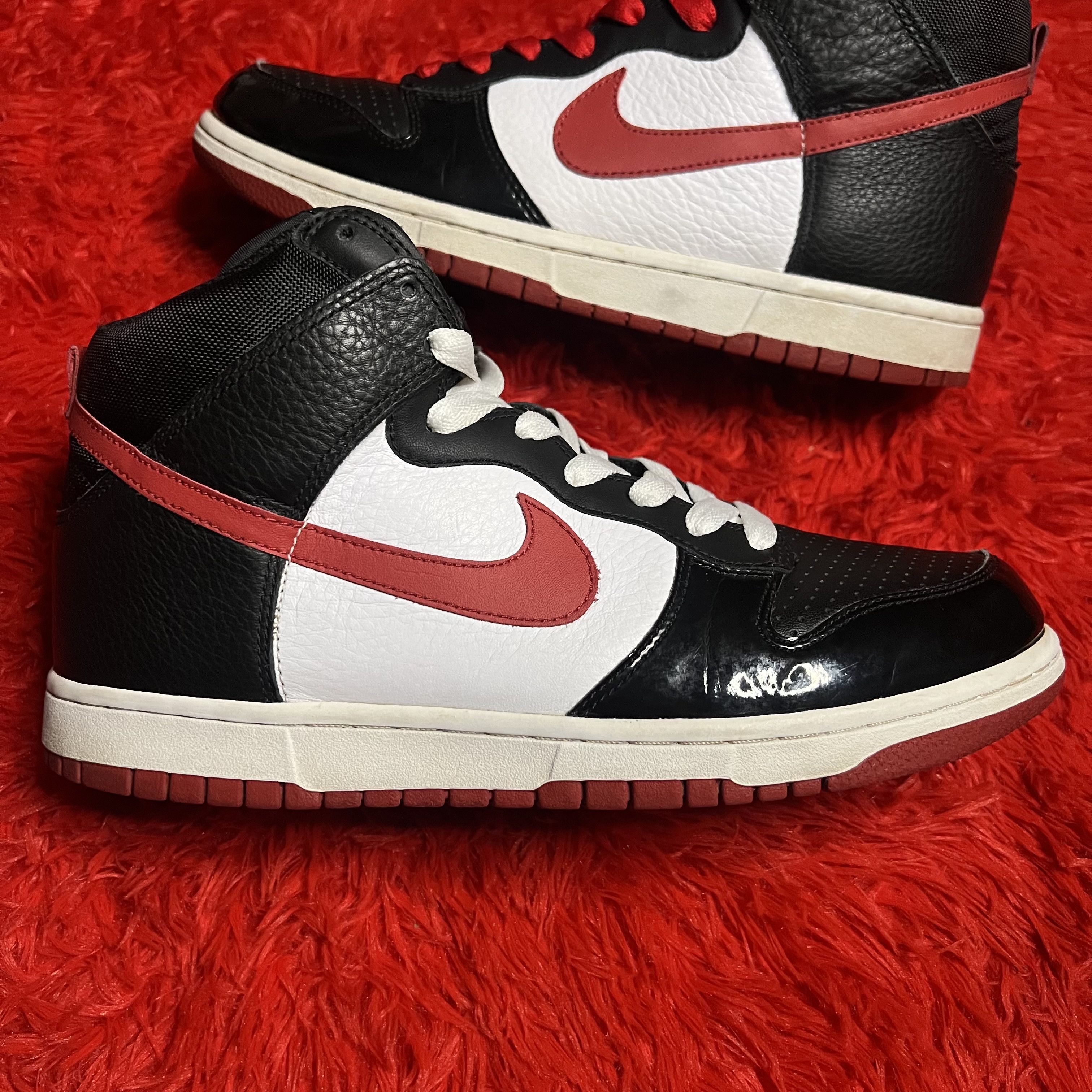 Nike Nike Dunk High Black White Red (2008) Size US 10 / EU 43 - 3 Thumbnail