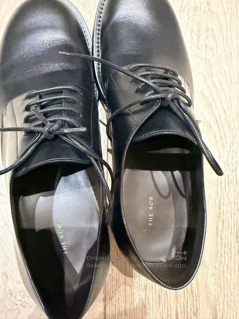 The Row The Row Laced Black Dress Leather Shoes Size US 5.5 / IT 35.5 - 2 Thumbnail