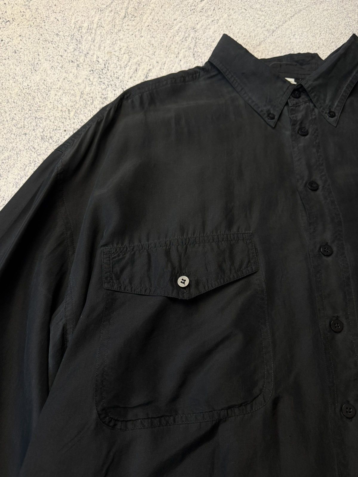 Other Vintage Pure Silk Black Shirt Button Up Y2K Japanese Size XL Size US XL / EU 56 / 4 - 9 Thumbnail