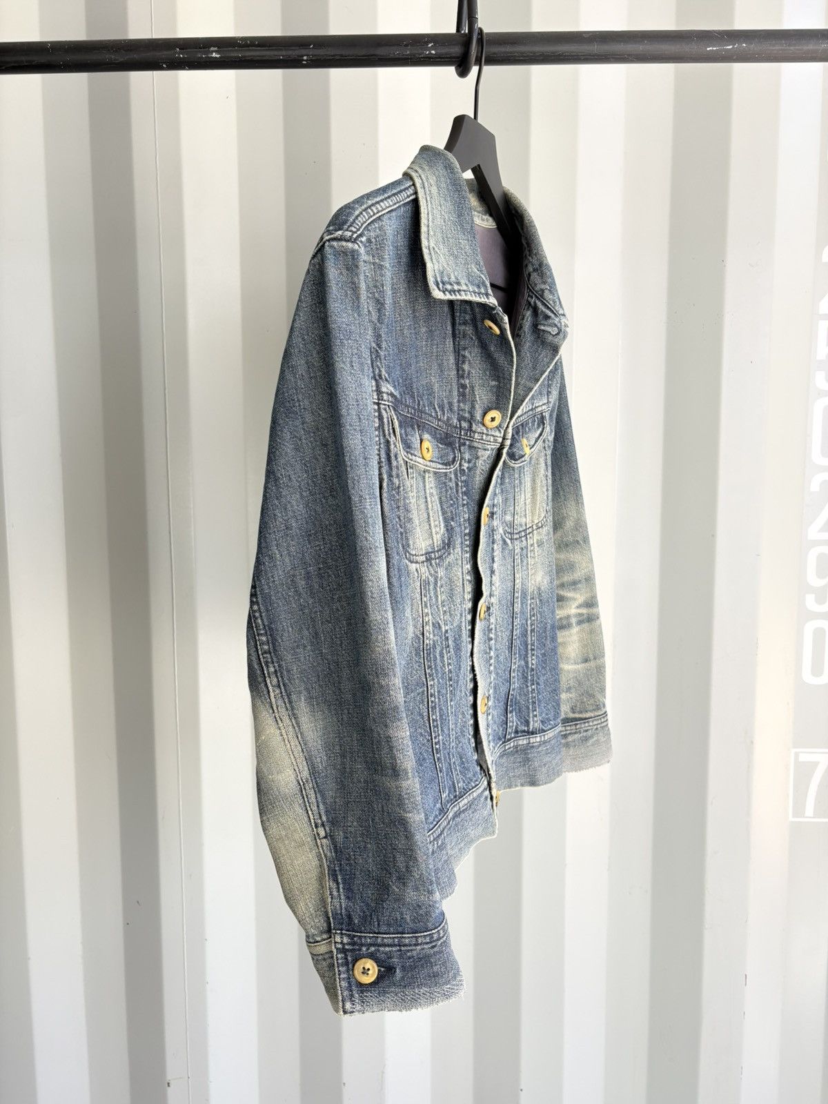 Maison Margiela FW 2005 Distressed Denim Sun Faded Jacket Thrashed Size US M / EU 48-50 / 2 - 4 Thumbnail
