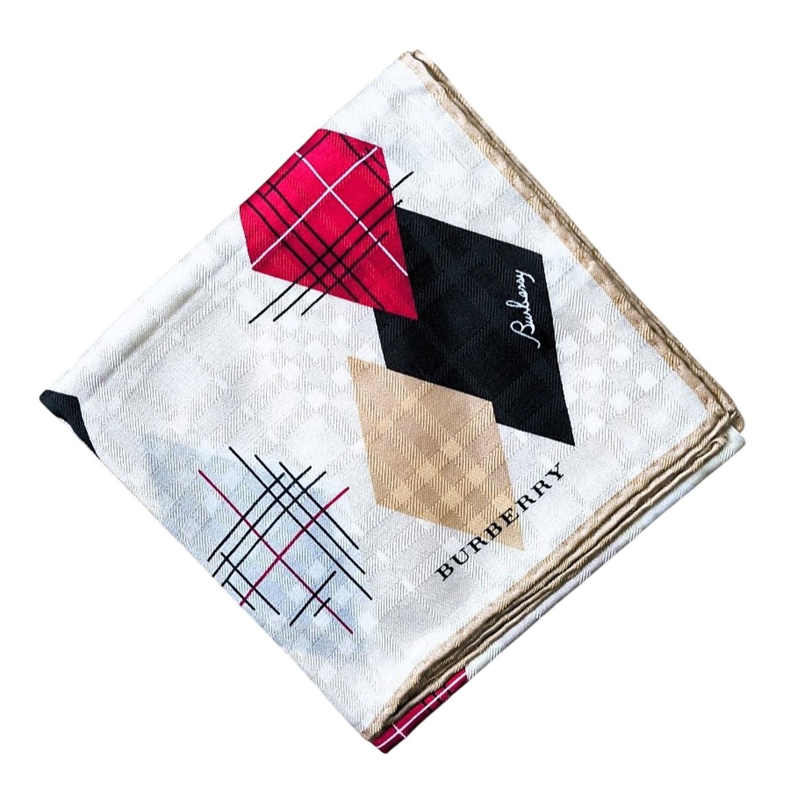 Burberry Burberry Nova Check Design - Silk Handkerchief Scarf Size ONE SIZE - 2 Thumbnail