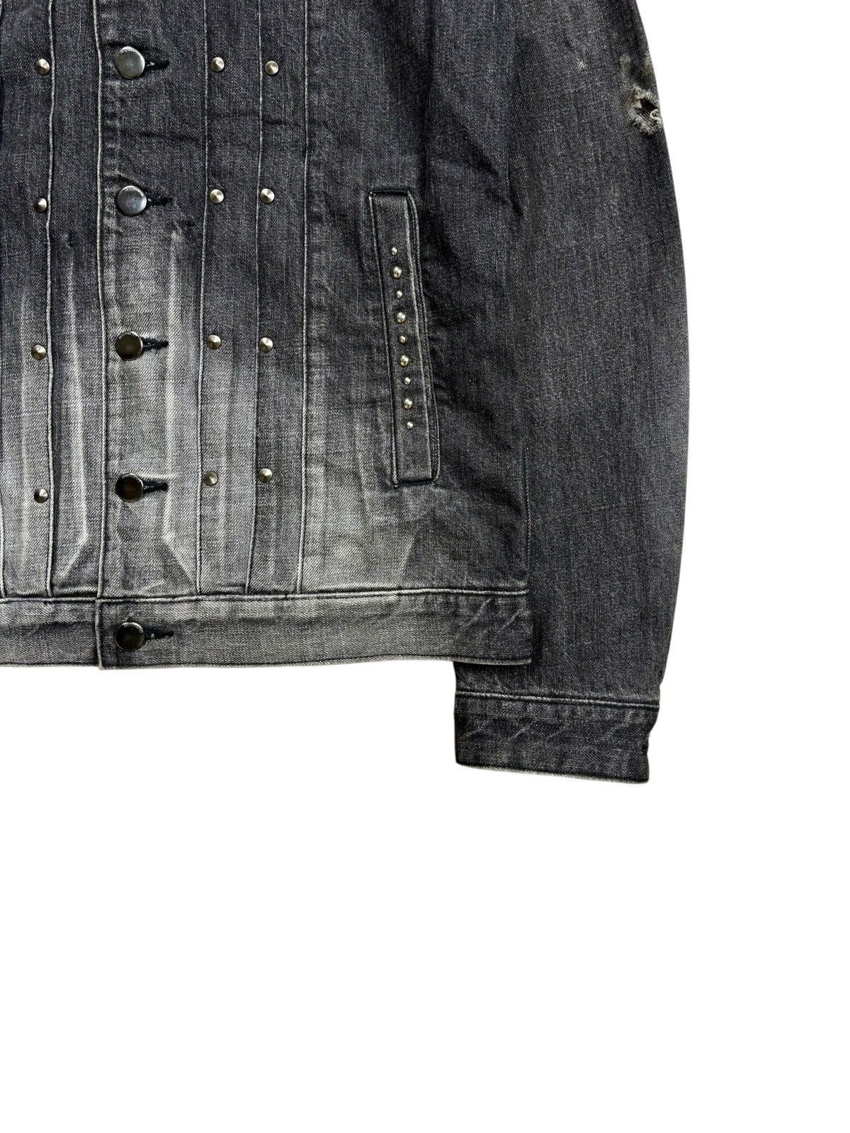 Diet Butcher Slim Skin 2000s DBSS - Colarless Vkei Style Denim Jacket Size US M / EU 48-50 / 2 - 4 Thumbnail