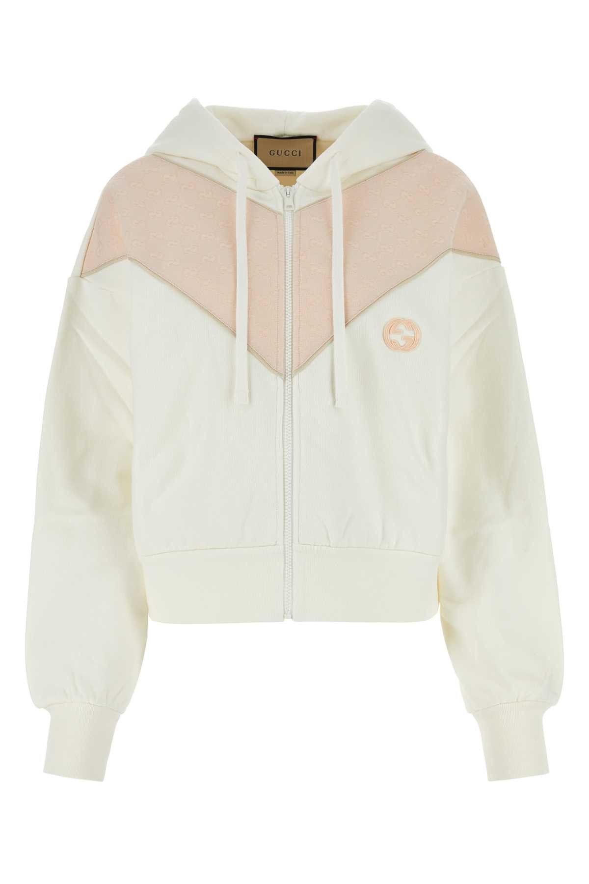image of Gucci White Jersey Sweatshirt, Women's (Size Medium)