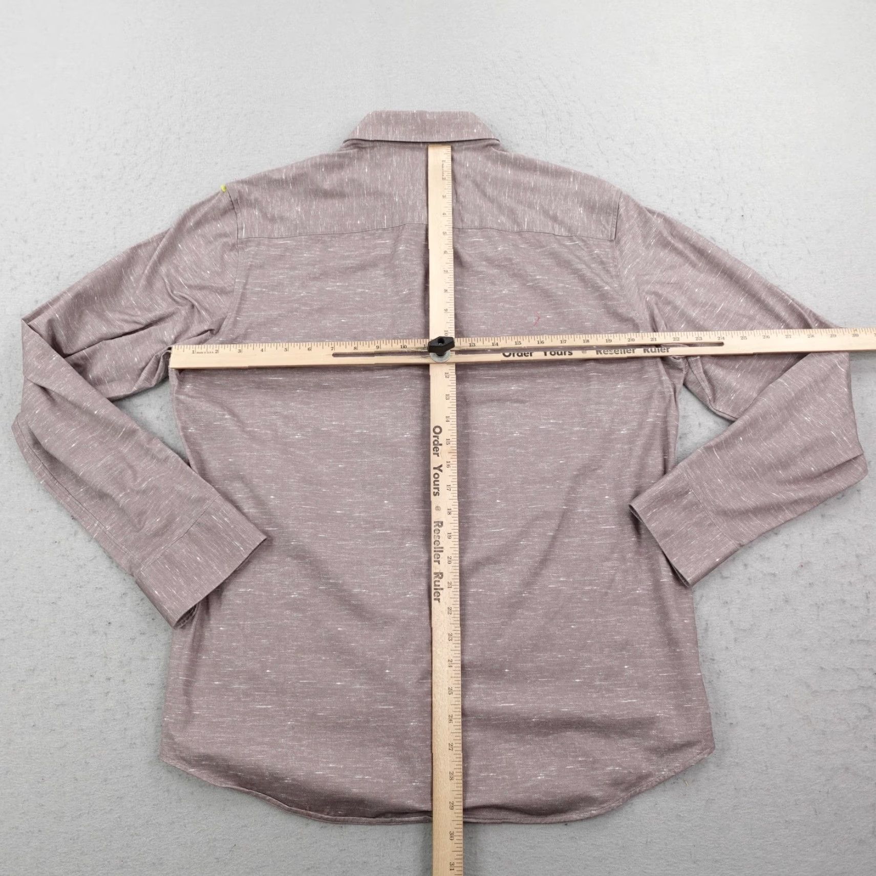 BUGATCHI Bugatchi Shirt Mens Large Gray Heather 8 Way Stretch Button Up Performance Flex Shirt Mens Large Gray Heather 8 Way Stretch Button Up Size US L / EU 52-54 / 3 - 5 Thumbnail