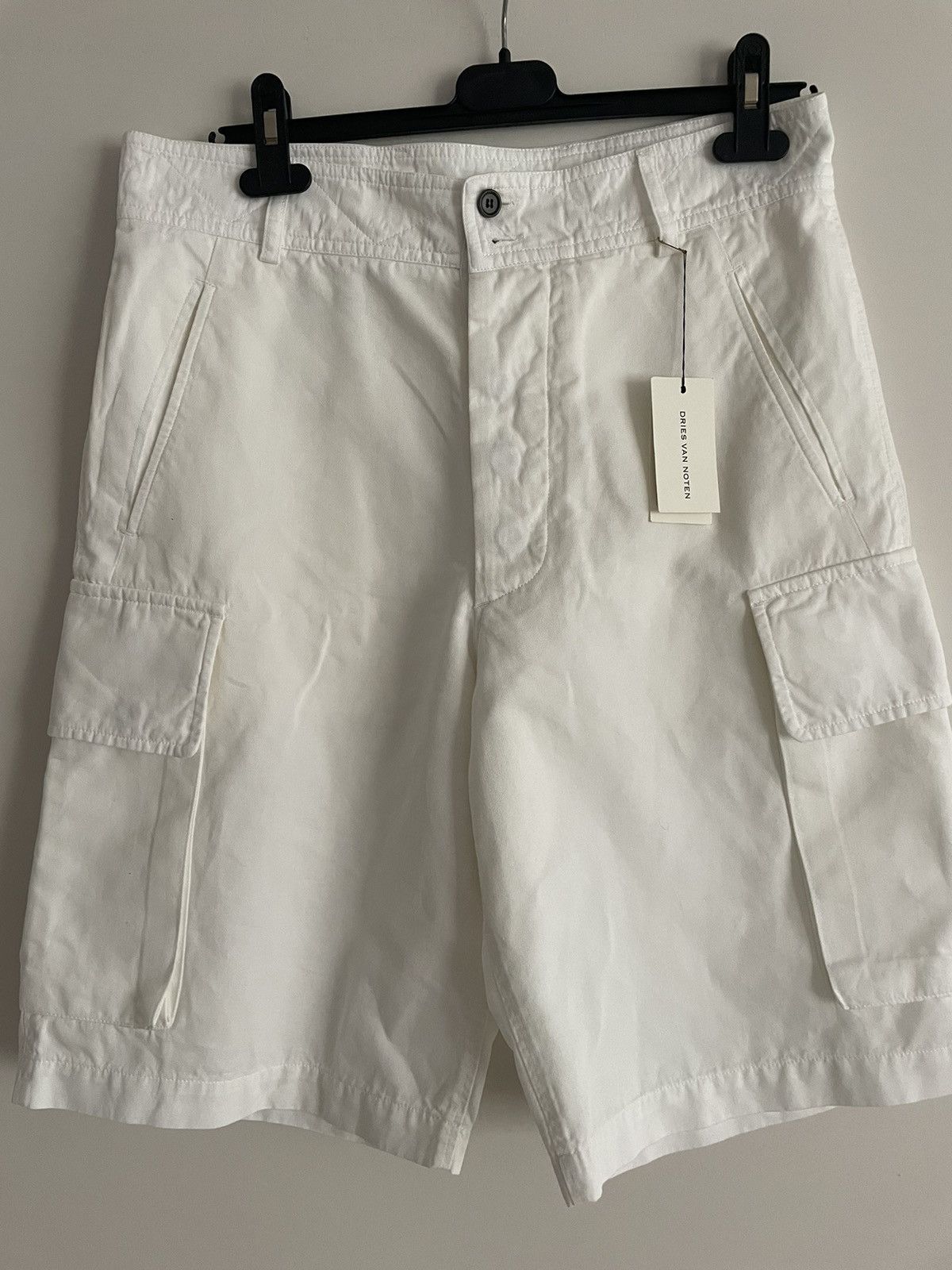 image of Dries Van Noten Shorts in White, Men's (Size 32)