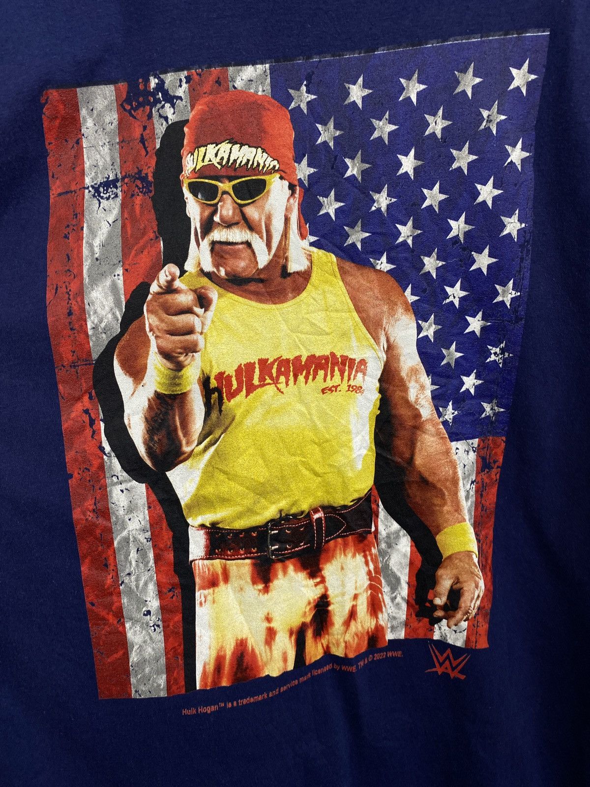 WWE 🇺🇸🔥 Vintage Y2K Hulk Hogan T-Shirt Hulkmania Rare Retro Hype Size US L / EU 52-54 / 3 - 4 Thumbnail