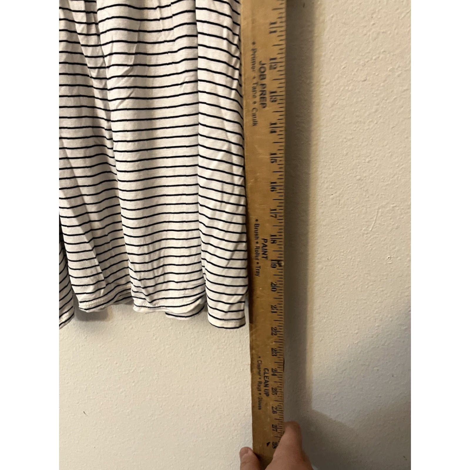Vintage Max Studio Shirt Women’s XS Top Flutter Sleeve Scoop Neck White Stripe Blouse Casual Workwear Vintage: No Size XS / US 0-2 / IT 36-38 - 4 Thumbnail