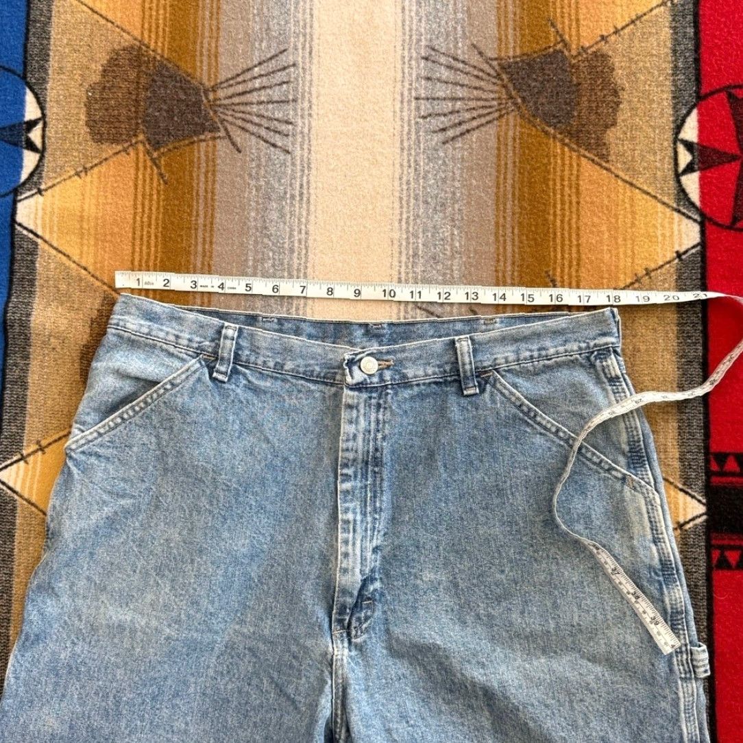 Wrangler VINTAGE Wrangler Carpenter Denim Jean Shorts Jorts 36 Men’s Blues Grunge Y2K Workwear Size US 36 / EU 52 - 5 Thumbnail