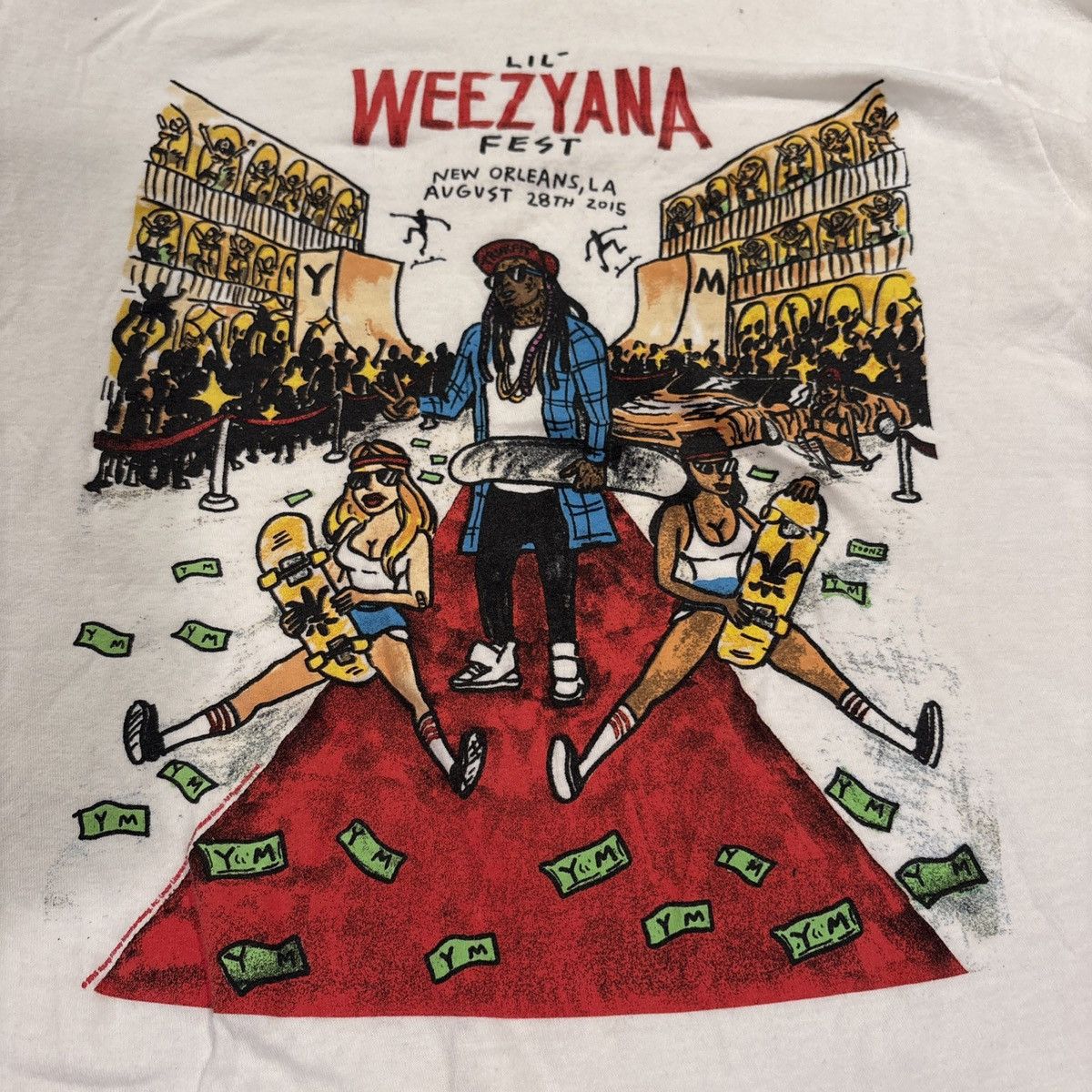 Tultex Lil Weezyana Fest 2015 Inaugural Event Lil Wayne Rap T Sz M Size US M / EU 48-50 / 2 - 4 Thumbnail