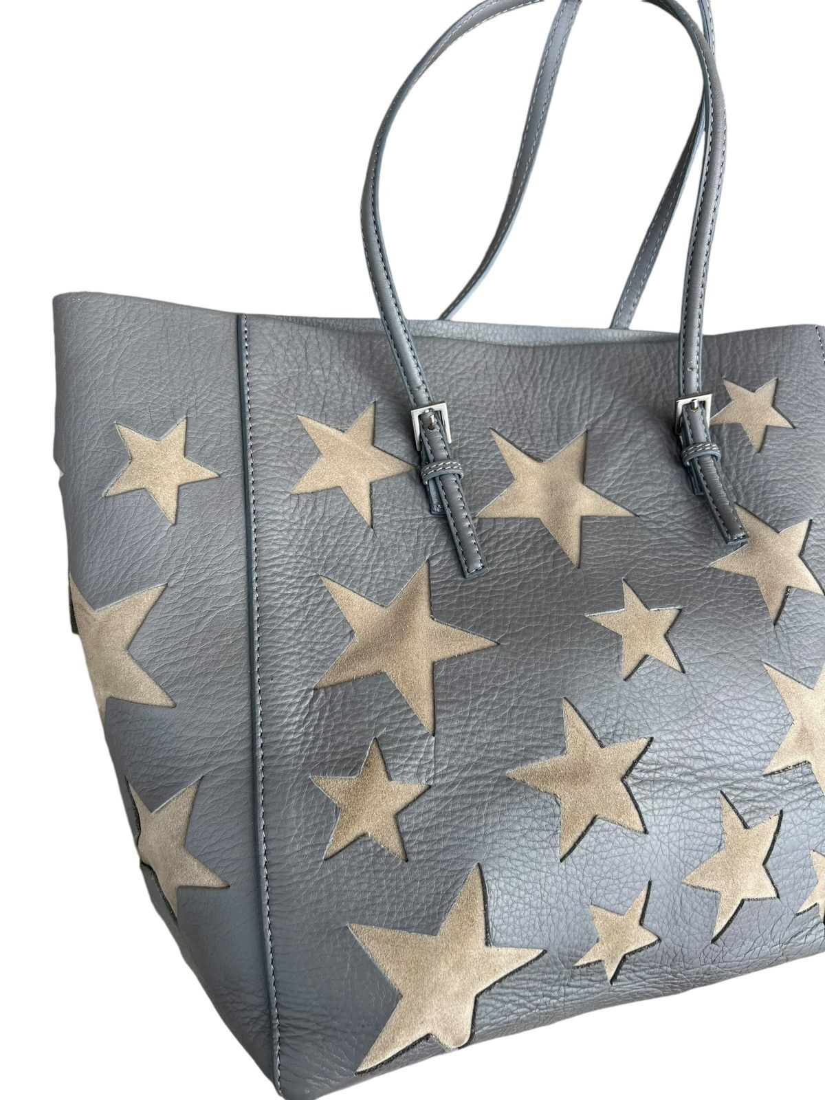 Leather Handmade Amantes Amentes Stars Patina Leather Tote Bag Size ONE SIZE - 8 Thumbnail
