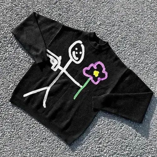 Vintage Sweater Retro Painting Skull Graphic Hip Hop Size US L / EU 52-54 / 3 - 2 Thumbnail