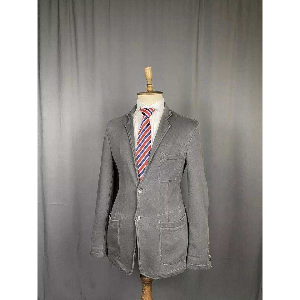 Dolce & Gabbana Dolce&Gabbana Men's Gray Summer Blazer Sportcoat Jacket Size Size 46R - 3 Thumbnail