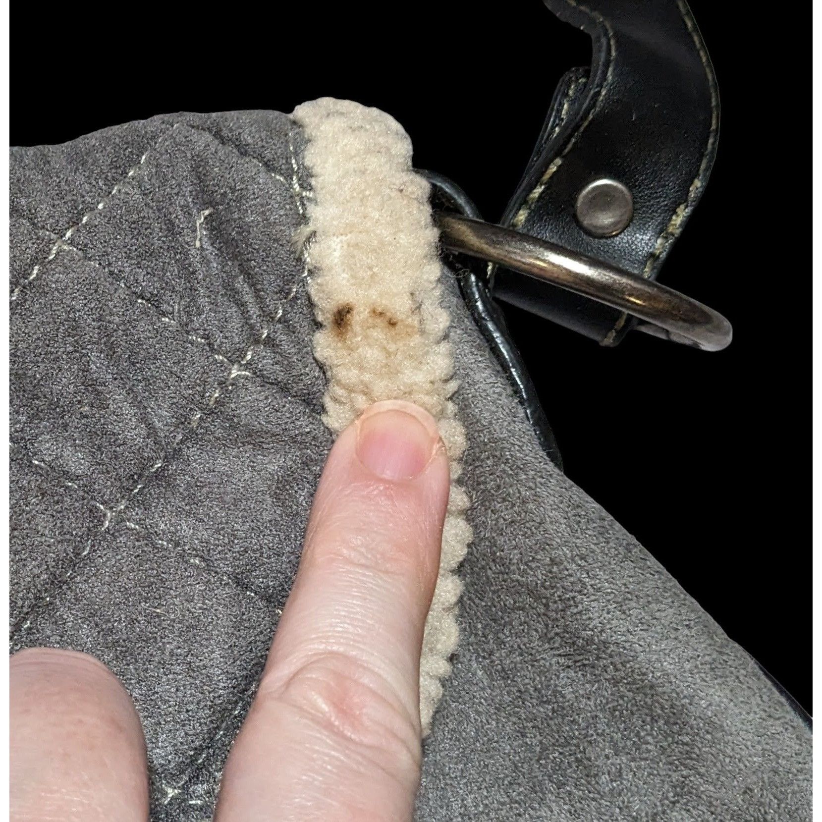 Old Navy Old Navy Grey Sherpa Purse Size ONE SIZE - 6 Thumbnail