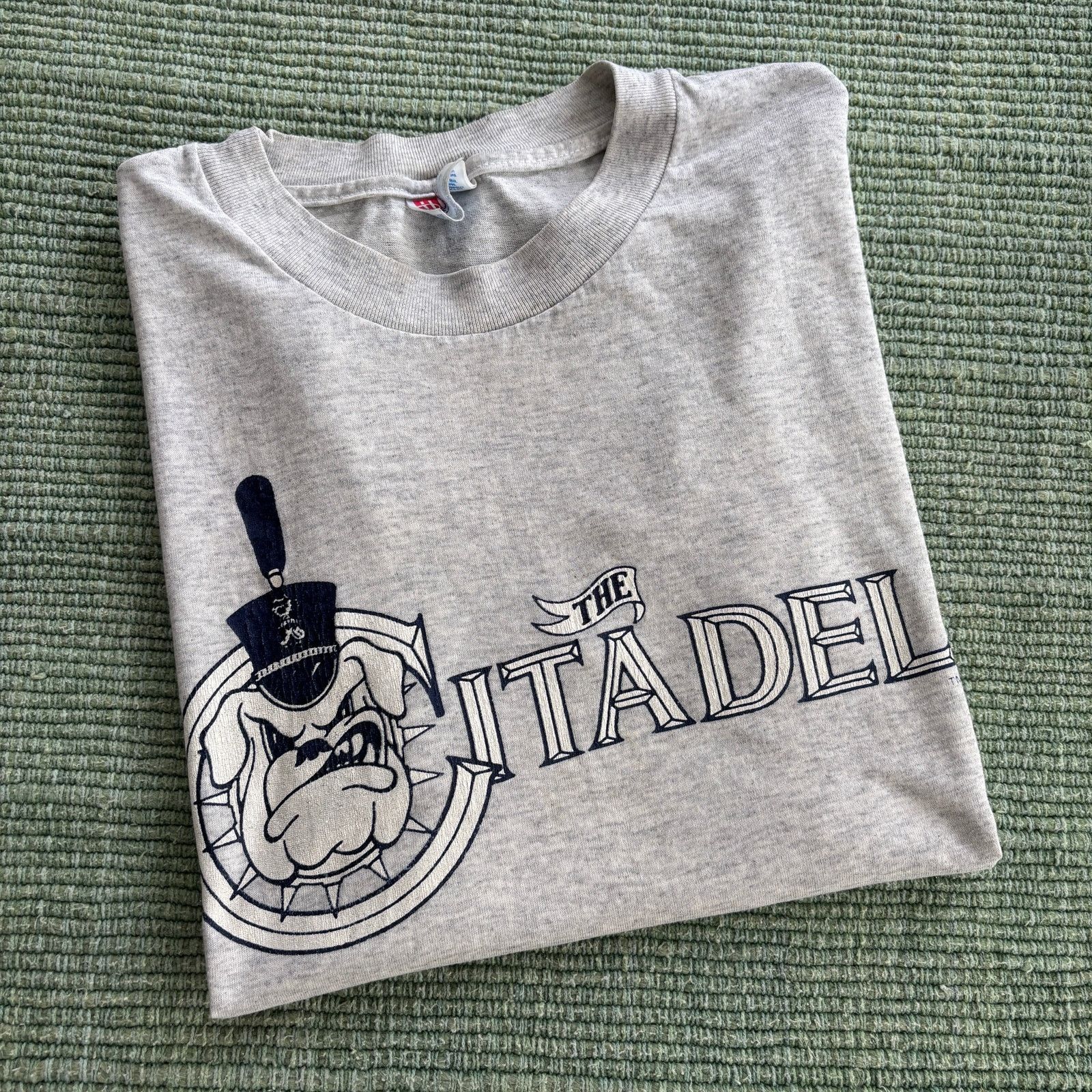 Hanes Vintage "The Citadel" Bulldog Tee Shirt Cotton Sz S Size US S / EU 44-46 / 1 - 1 Thumbnail