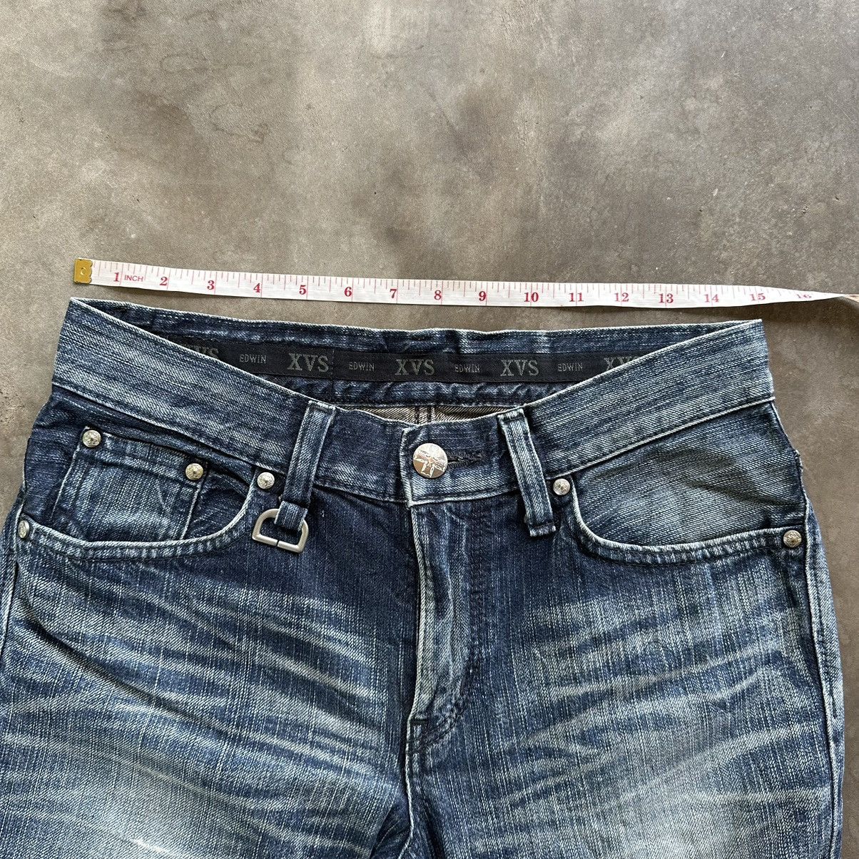 Edwin × Jean × Vintage Vintage Edwin Distressed Faded Denim Jean Pant W30 Size US 30 / EU 46 - 9 Thumbnail