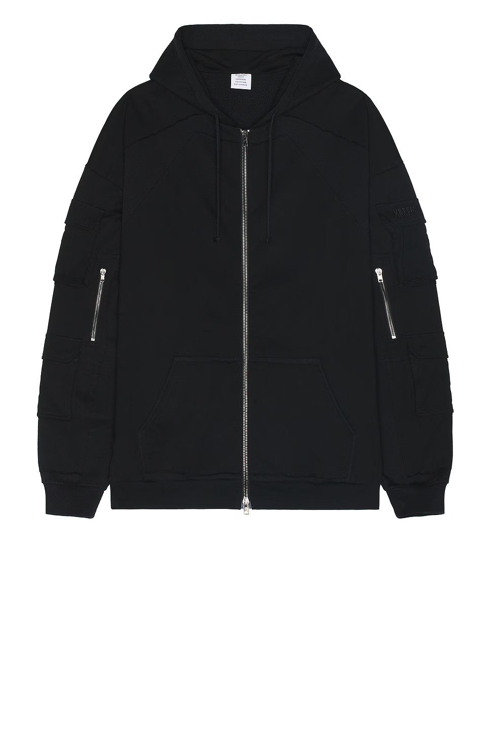 Vetements GRAIL Multi Cargo Pocket Zip Army Military Black Hoodie SS24 Size US XS / EU 42 / 0 - 15 Thumbnail