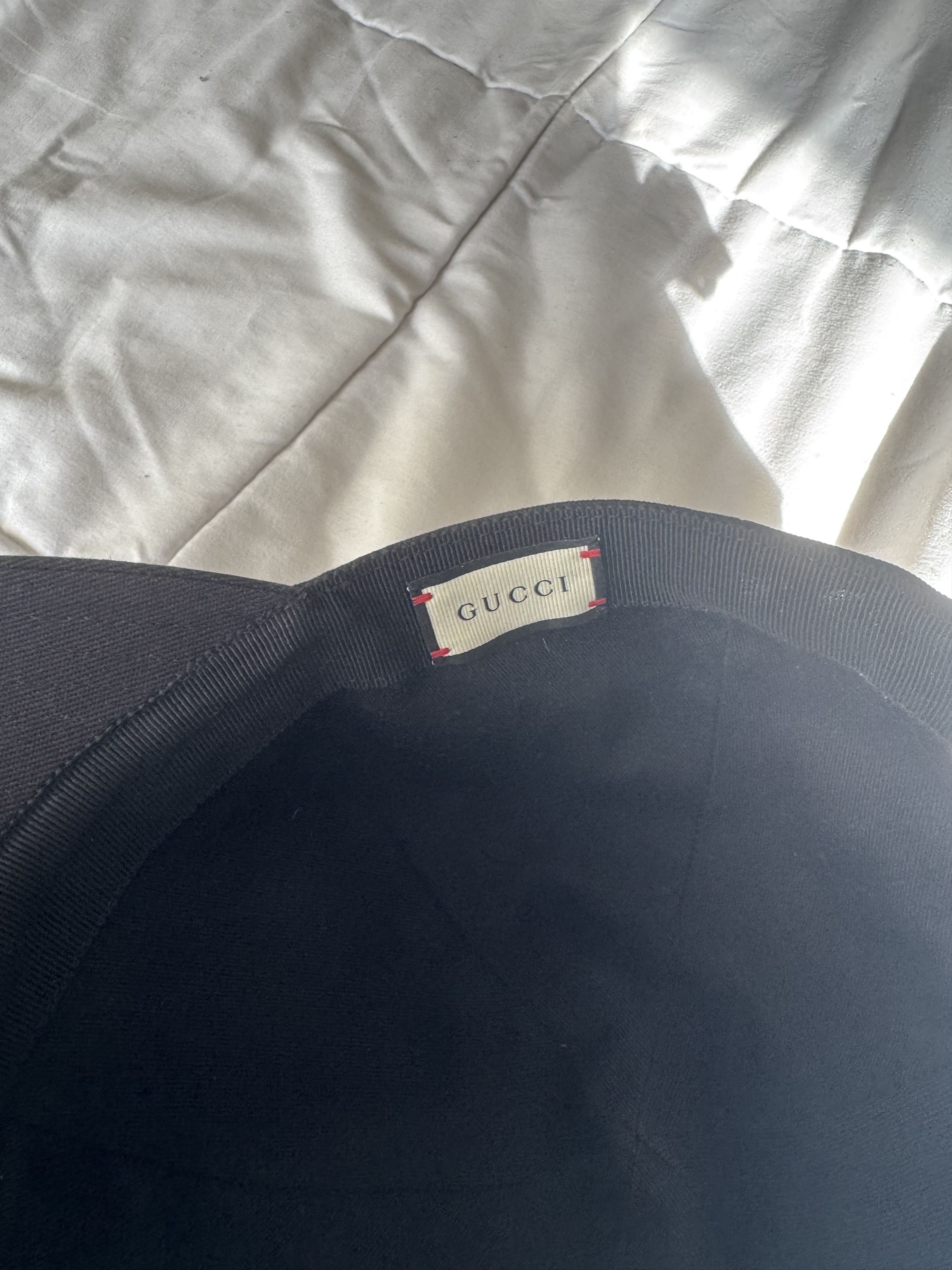 Gucci Gucci Black Cap With Red Patch and Gold Logo Size ONE SIZE - 6 Thumbnail