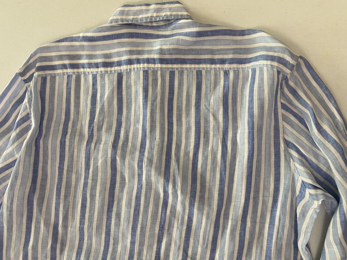 Other Sartoria Saracena Blue Beach Striped 100% Italian Linen XL Size US XL / EU 56 / 4 - 11 Thumbnail