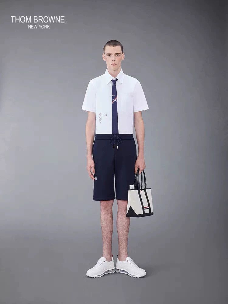 Thom Browne Thom Browne 24 SS Men's Casual Button-Front SS Shirt Size US XL / EU 56 / 4 - 3 Thumbnail