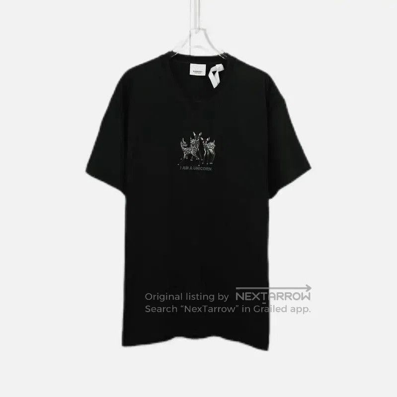 Burberry Burberry Black Cotton Short Sleeve T-Shirt. Size S / US 4 / IT 40 - 1 Thumbnail