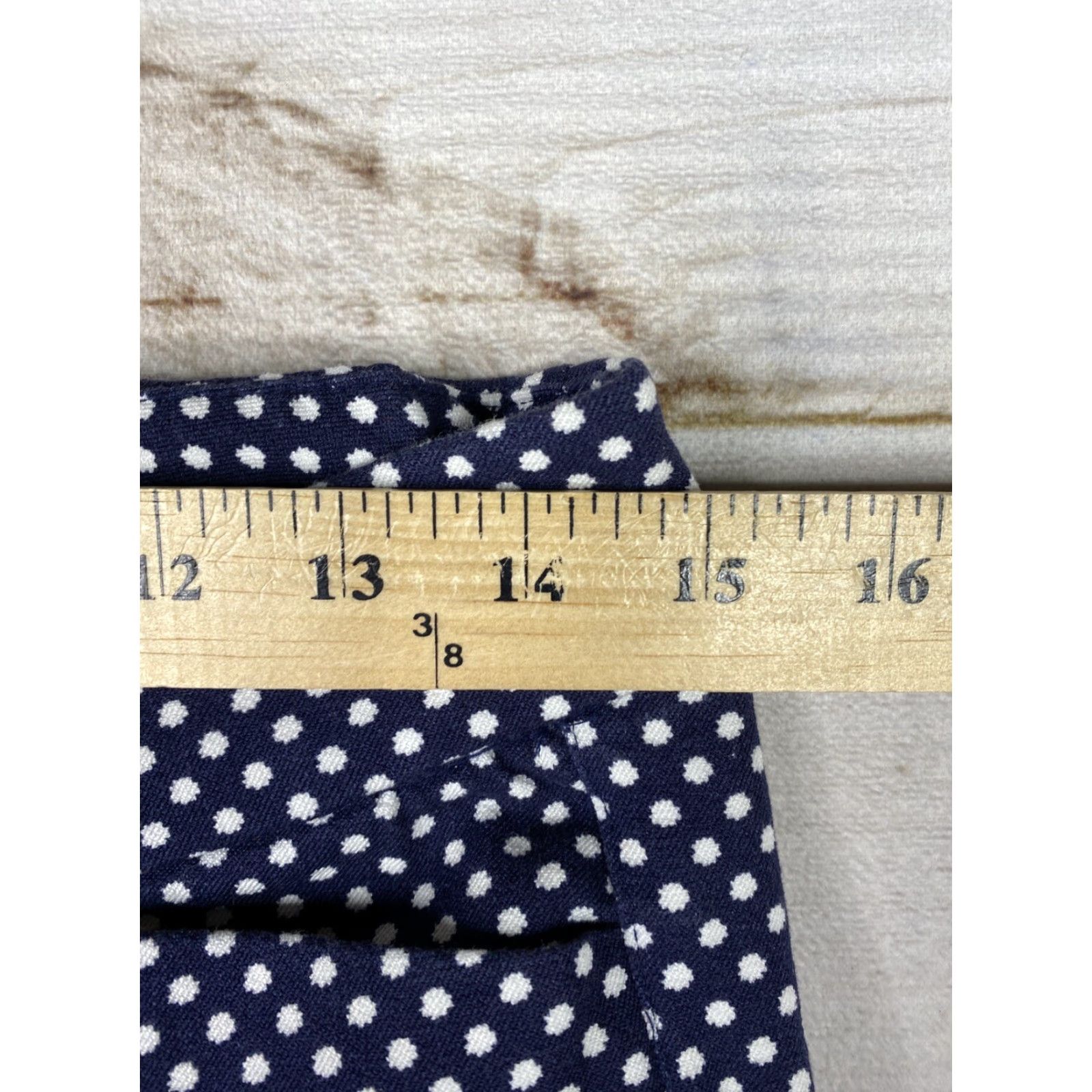 Old Navy Old Navy Pants Womens Size 8 Blue White Polka Dot Print Pixie Mid Rise Stretch Tapered Leg Casual Size 30" / US 8 / IT 44 - 4 Thumbnail