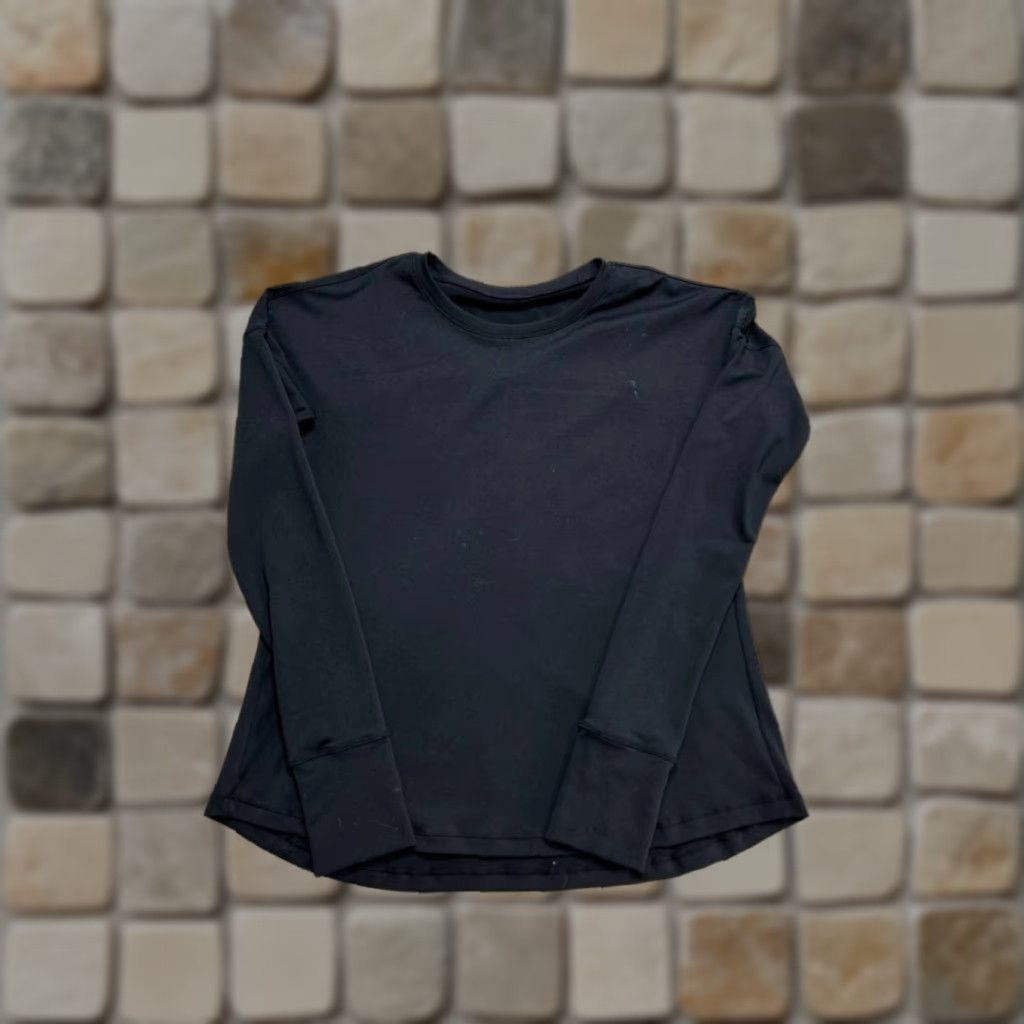 Lululemon Lululemon Shirt Womens Large Black Running Pullover Size L / US 10 / IT 46 - 1 Thumbnail
