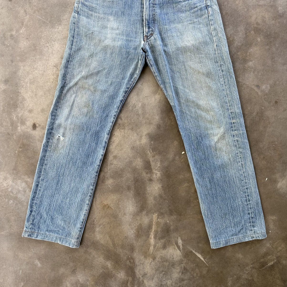 Japanese Brand W33🔥Vintage R.Newbold Distressed Faded Denim Jean Pant Size US 33 - 2 Thumbnail