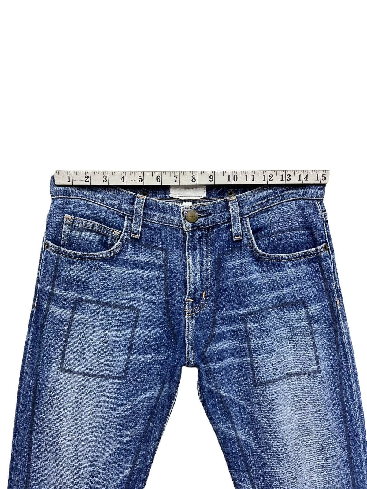 Current/Elliot 🔥Vtg MARNI CURRENT/ELLIOT LOVED W/LINE PRINT Cropped Jeans Size US 30 / EU 46 - 18 Thumbnail