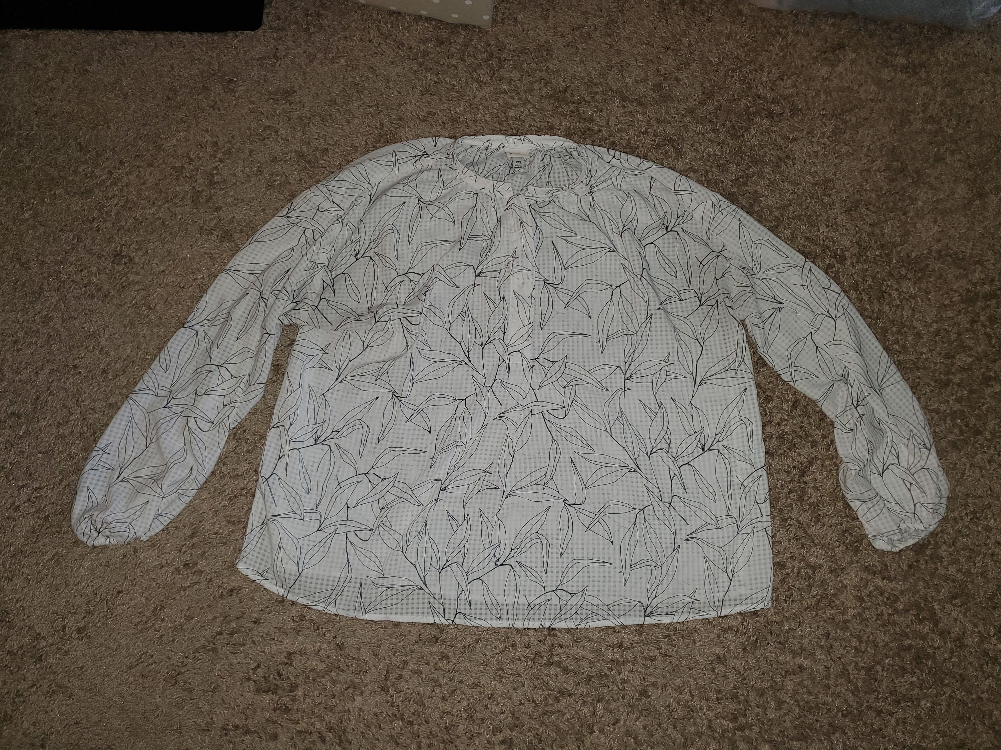 Other A new day plus size leaf print blouse (XXL) Size XXL / US 16-18 / IT 52-54 - 4 Thumbnail