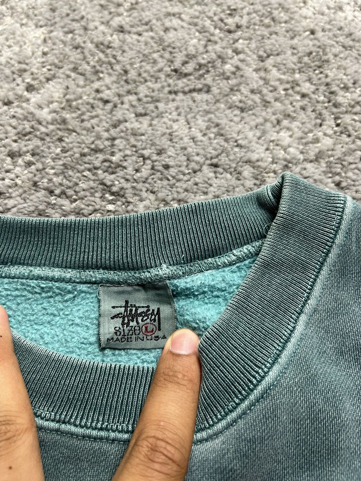 Stussy × Vintage Stussy Vintage Sweatshirt Size US L / EU 52-54 / 3 - 3 Thumbnail