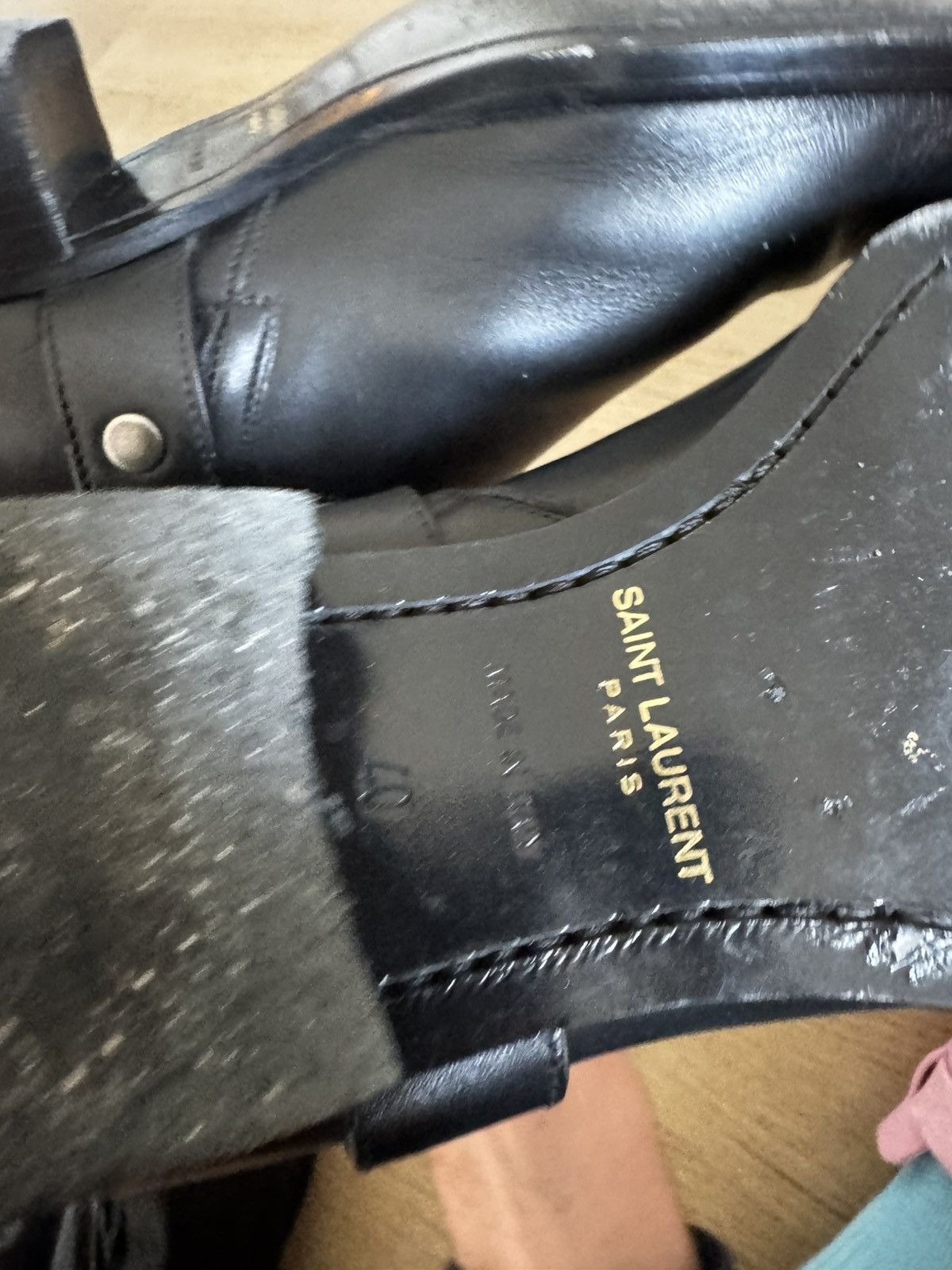 Saint Laurent Paris Leather harness wyatts Size US 7 / EU 40 - 7 Thumbnail