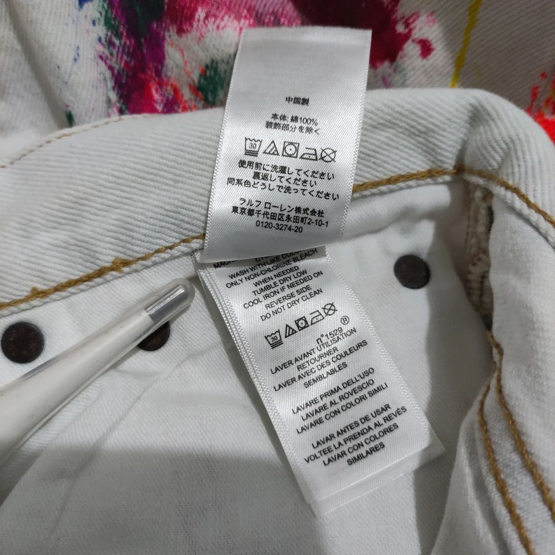 Polo Ralph Lauren Polo Ralph Lauren Paint Splatter Jeans Size 30 Size 30" / US 8 / IT 44 - 9 Thumbnail