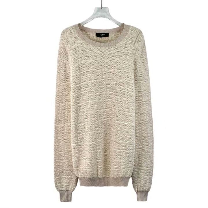 Fendi fendi logo knit round neck long sleeve sweater Size US S / EU 44-46 / 1 - 1 Thumbnail