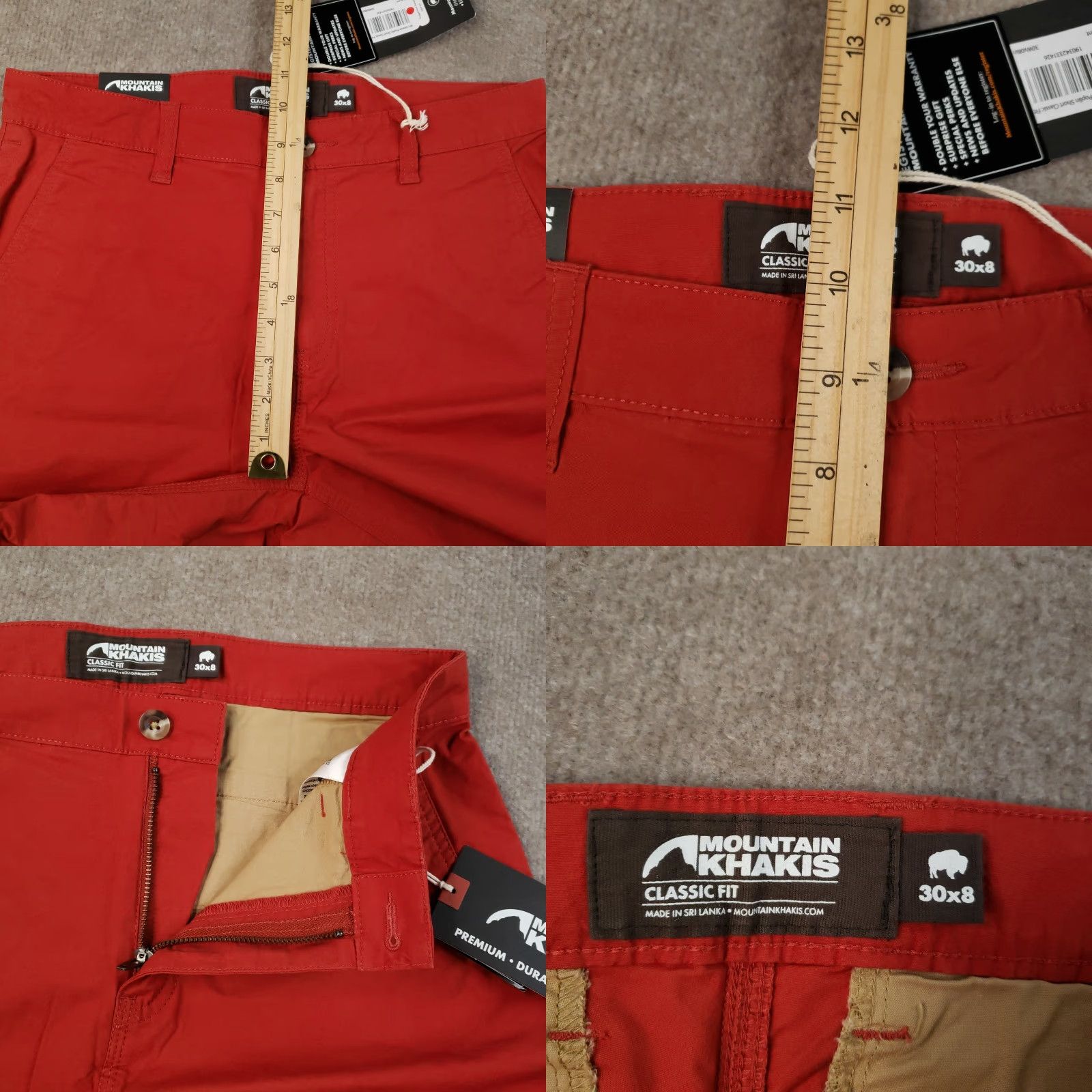 Mountain Khakis VINTAGE Mountain Khakis Shorts Mens Size 30 Red Stretch Poplin Classic Fit Lightweight Size US 30 / EU 46 - 8 Thumbnail