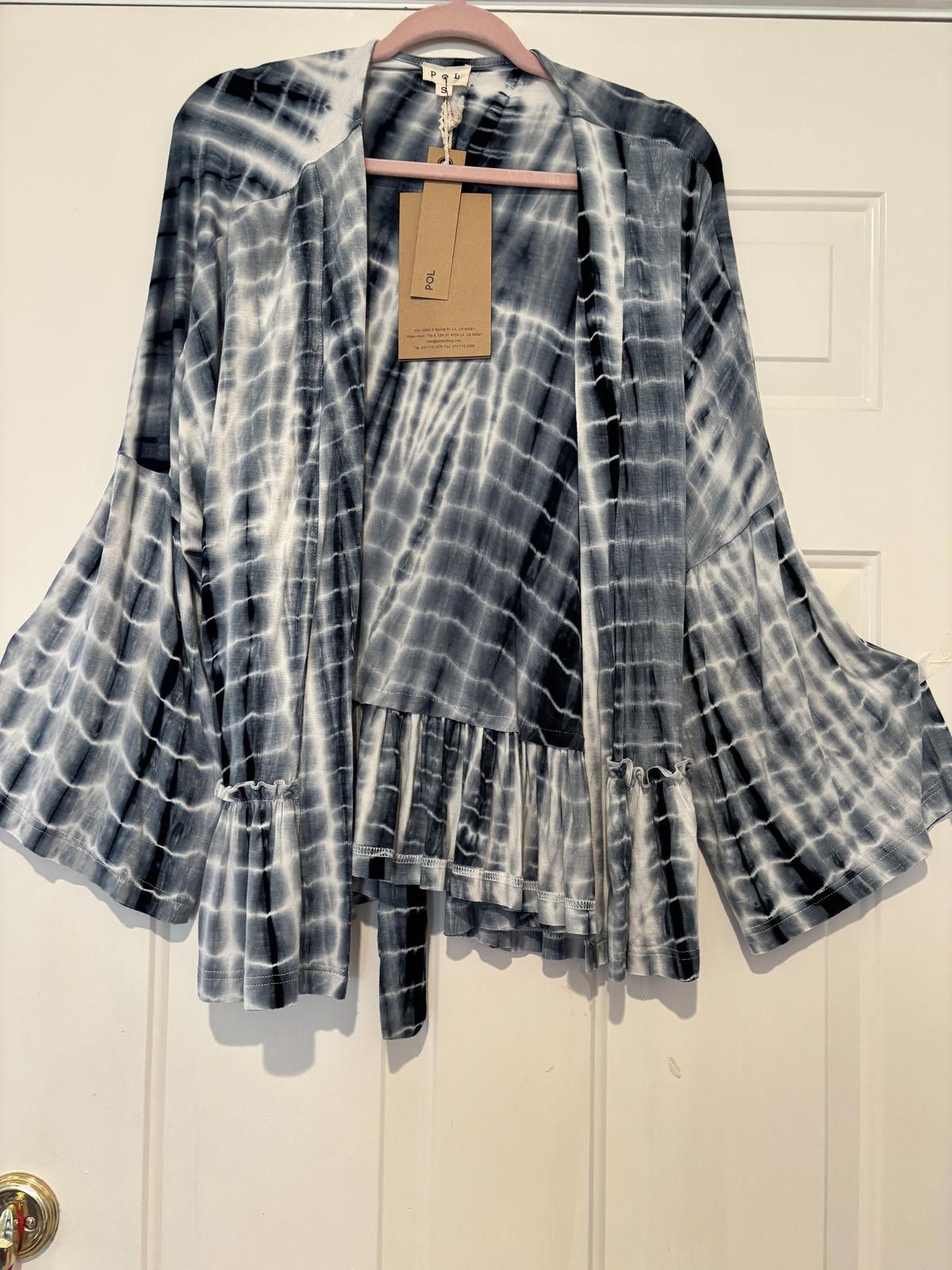Other POL blue tie dye stretchy cardigan oversized S #3239 Size S / US 4 / IT 40 - 1 Thumbnail