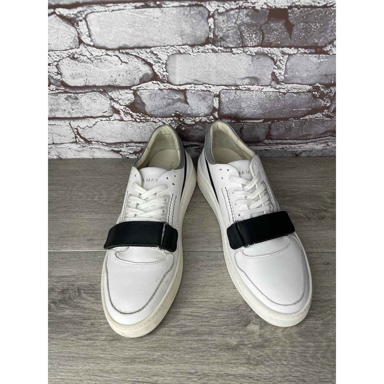 ALBA Gamma 4 True Alma Mater White Leather Strap Lace Up Shoes Me Size US 7 / EU 40 - 11 Thumbnail