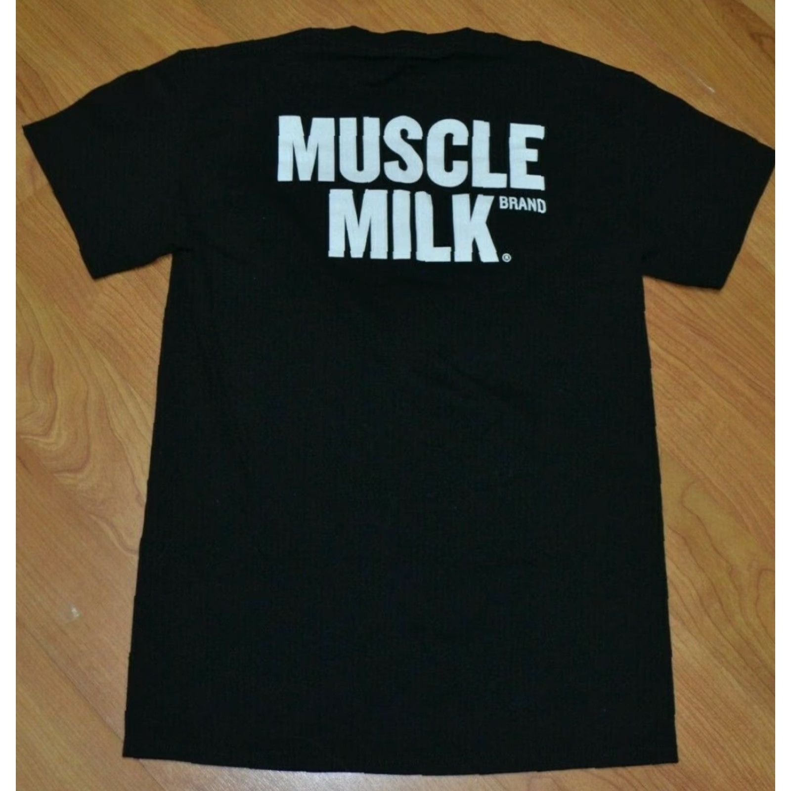 Gildan Muscle Milk T Shirt Black Small Mens Graphic Tee 100% Cotton Short Sleeve Gildan 50.50 Size S Bodybuilding Recovery Energy Shirt Size US S / EU 44-46 / 1 - 3 Thumbnail