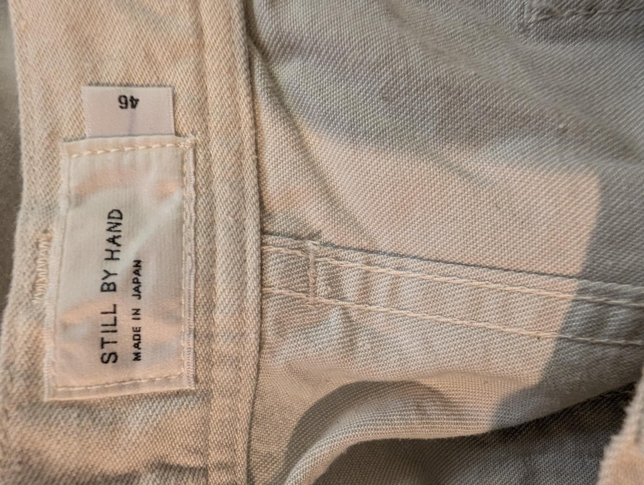 STILL BY HAND STILL BY HAND 10OZ DENIM WIDE TAPERED PANTS Ecru Size US 30 / EU 46 - 6 Thumbnail