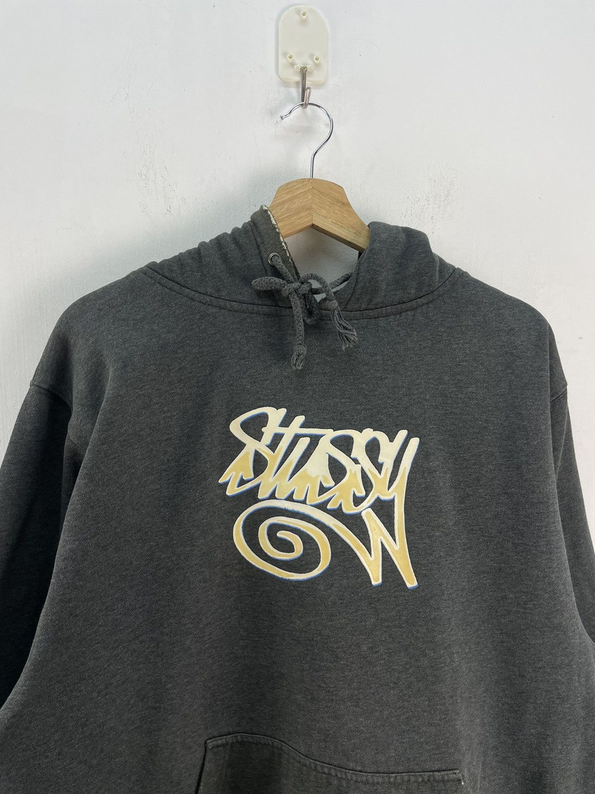 Stussy Vintage 90s Stussy Hoodie Sweatshirt Baggy Faded Black Size US XL / EU 56 / 4 - 5 Thumbnail