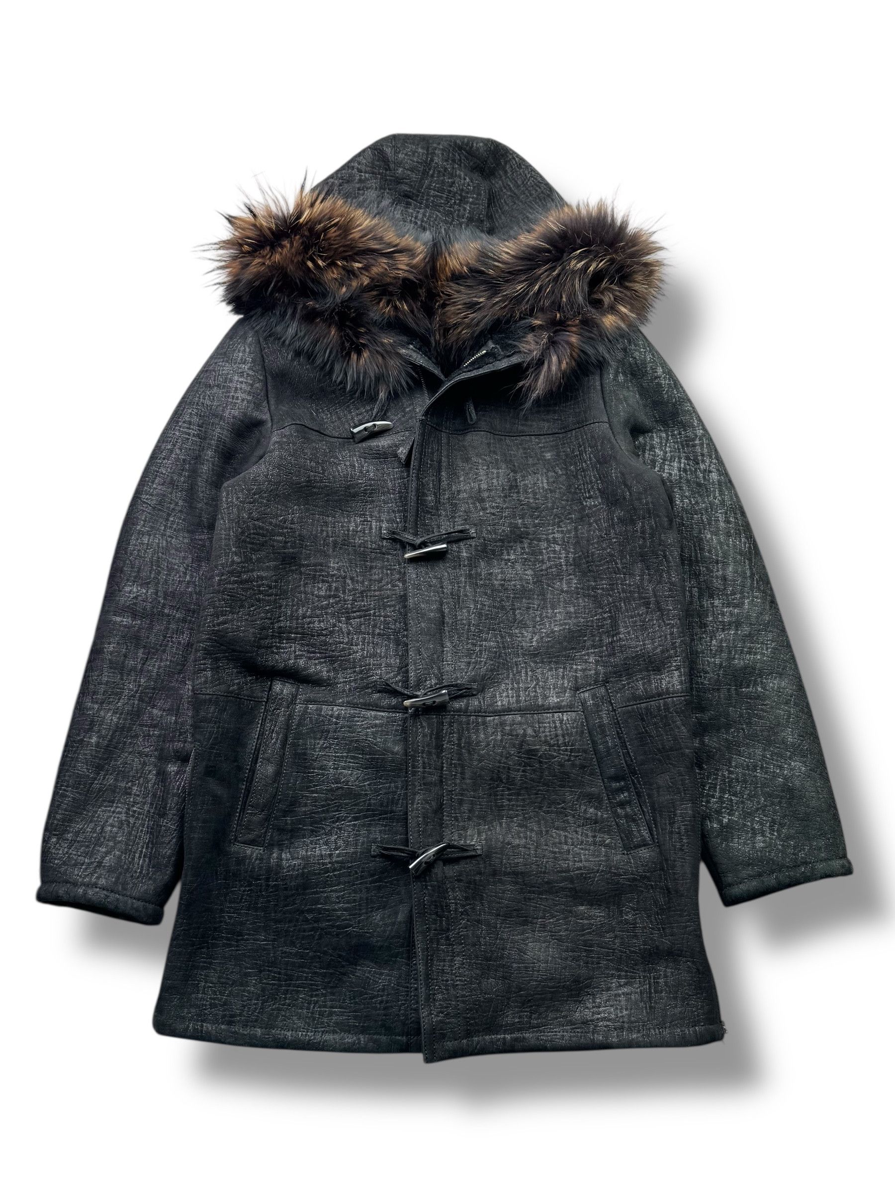 Vintage Y2K Real Sheepskin With Real Fur Hood(V285) Size L / US 10 / IT 46 - 1 Thumbnail
