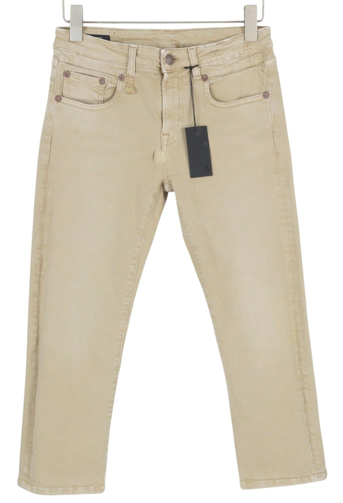 R13 BOY STRAIGHT 28 Khaki Stretch Faded Cropped 86263 Size 28" / US 6 / IT 42 - 3 Thumbnail