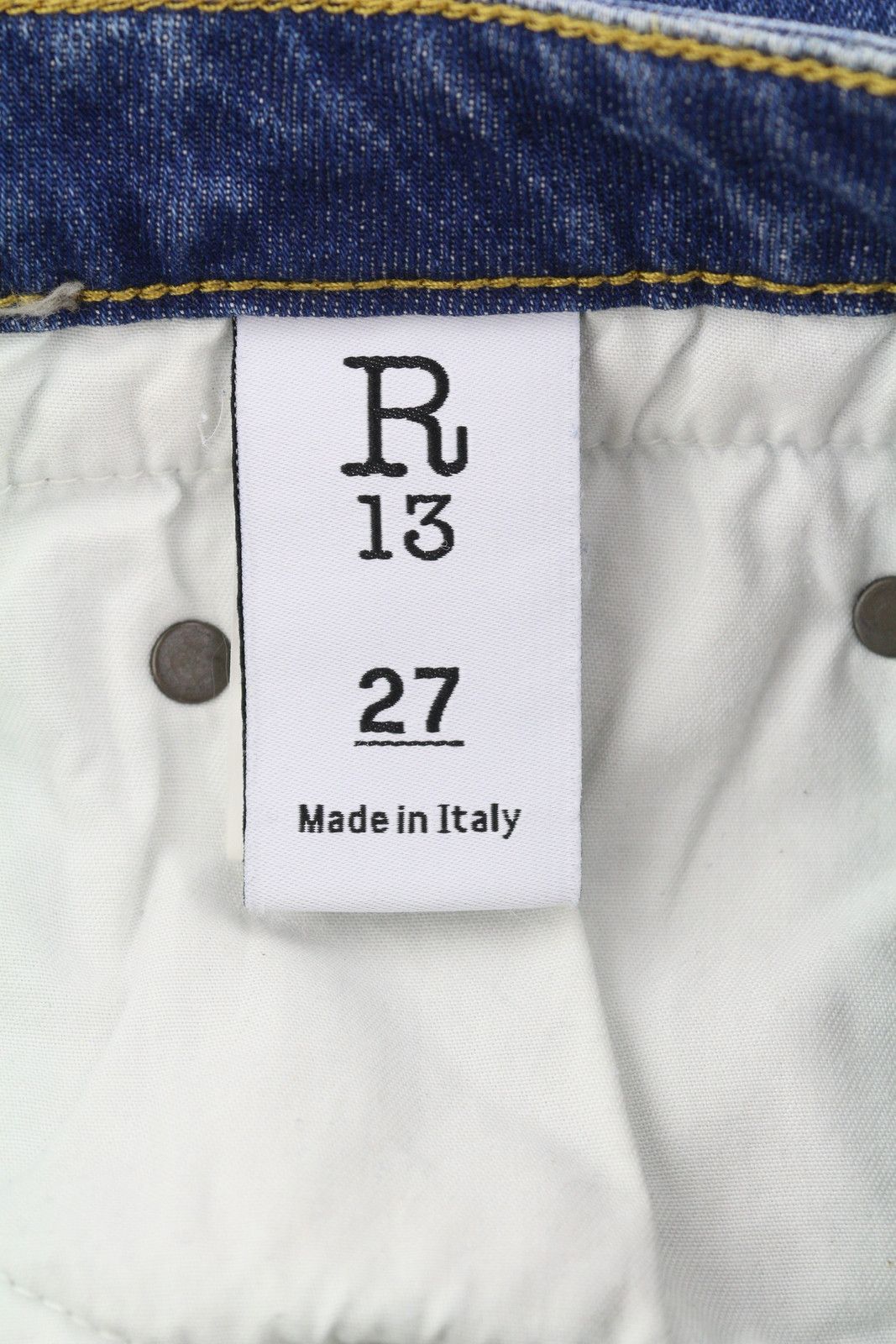 R13 BOY 27 Straight Carlton Stretch Ankle Blue 85435 Size 27" / US 4 / IT 40 - 6 Thumbnail