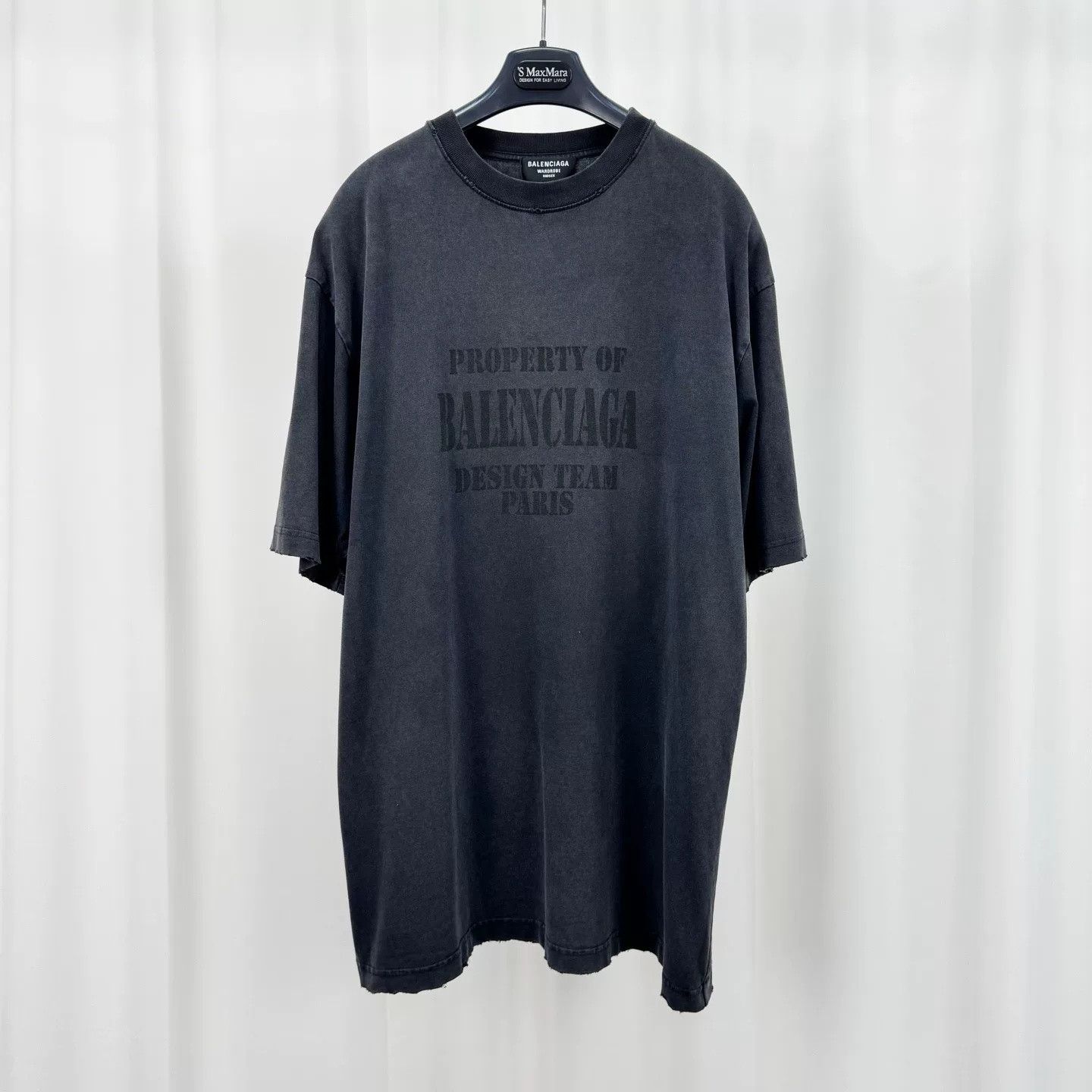 Balenciaga Balenciaga Washed Printed Letter Short Sleeve Size US S / EU 44-46 / 1 - 1 Thumbnail