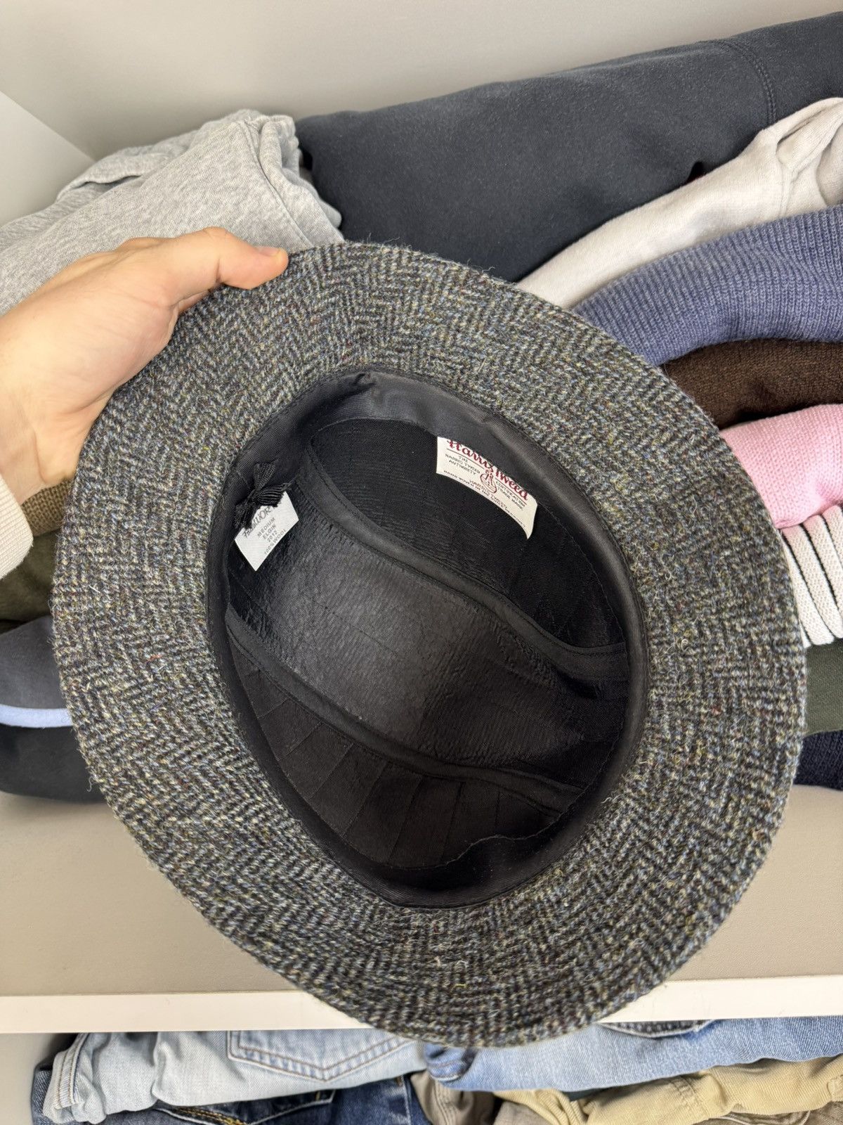 Harris Tweed Harris Tweed 100% Wool Hat with Feather Accent Size ONE SIZE - 10 Thumbnail