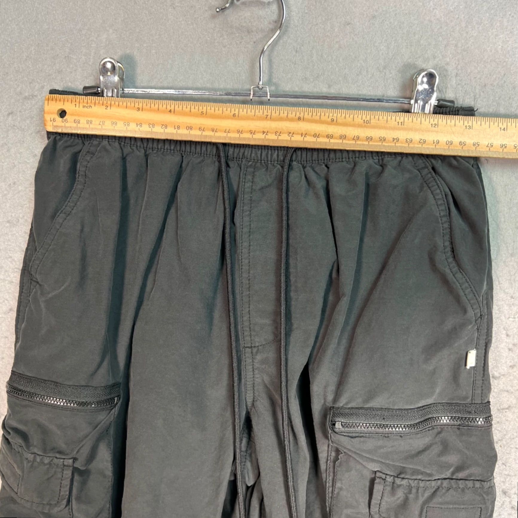 Vintage Standard Cloth Womens Cargo Jogger Pants M Black Cotton Blend Pockets 26in Inseam 29in Tapered Casual Vintage No Size 32" / US 10 / IT 46 - 5 Thumbnail