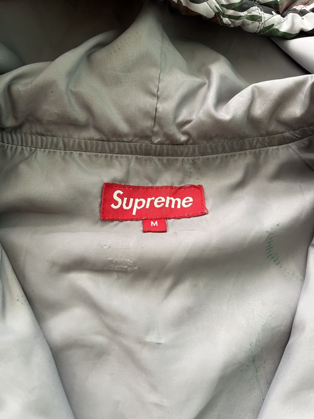 Vintage Supreme Poly Diamond Quilted Hooded Jacket Camo Size US M / EU 48-50 / 2 - 5 Thumbnail