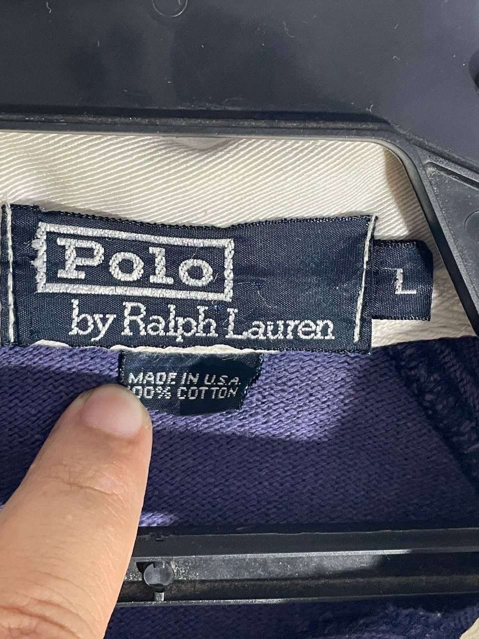 Polo Ralph Lauren Vintage 90s polo half zipper rugby shirts size L Size US L / EU 52-54 / 3 - 8 Thumbnail