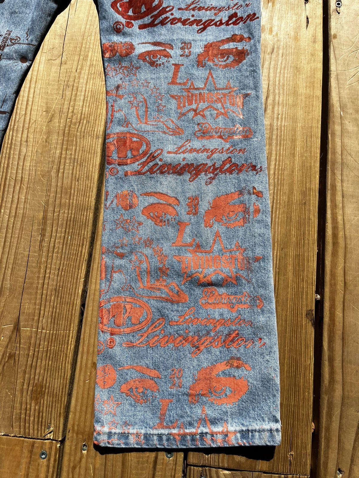 Other Custom Crazy Sample Print Jeans Size US 34 / EU 50 - 8 Thumbnail
