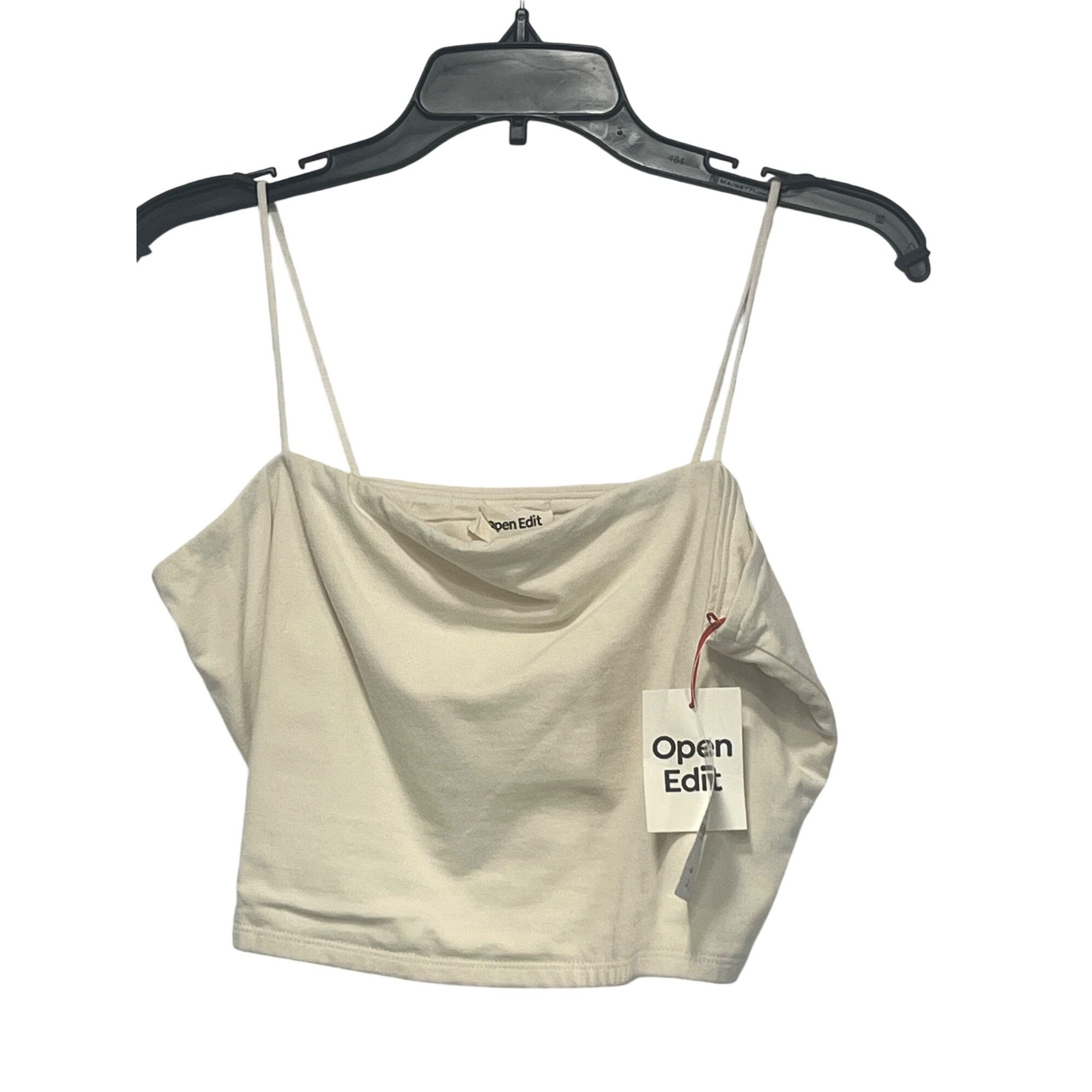 Other Open Edit Women's Spaghetti Strap Crop Tank Top, Ivory Dove, Size L / US 10 / IT 46 - 9 Thumbnail